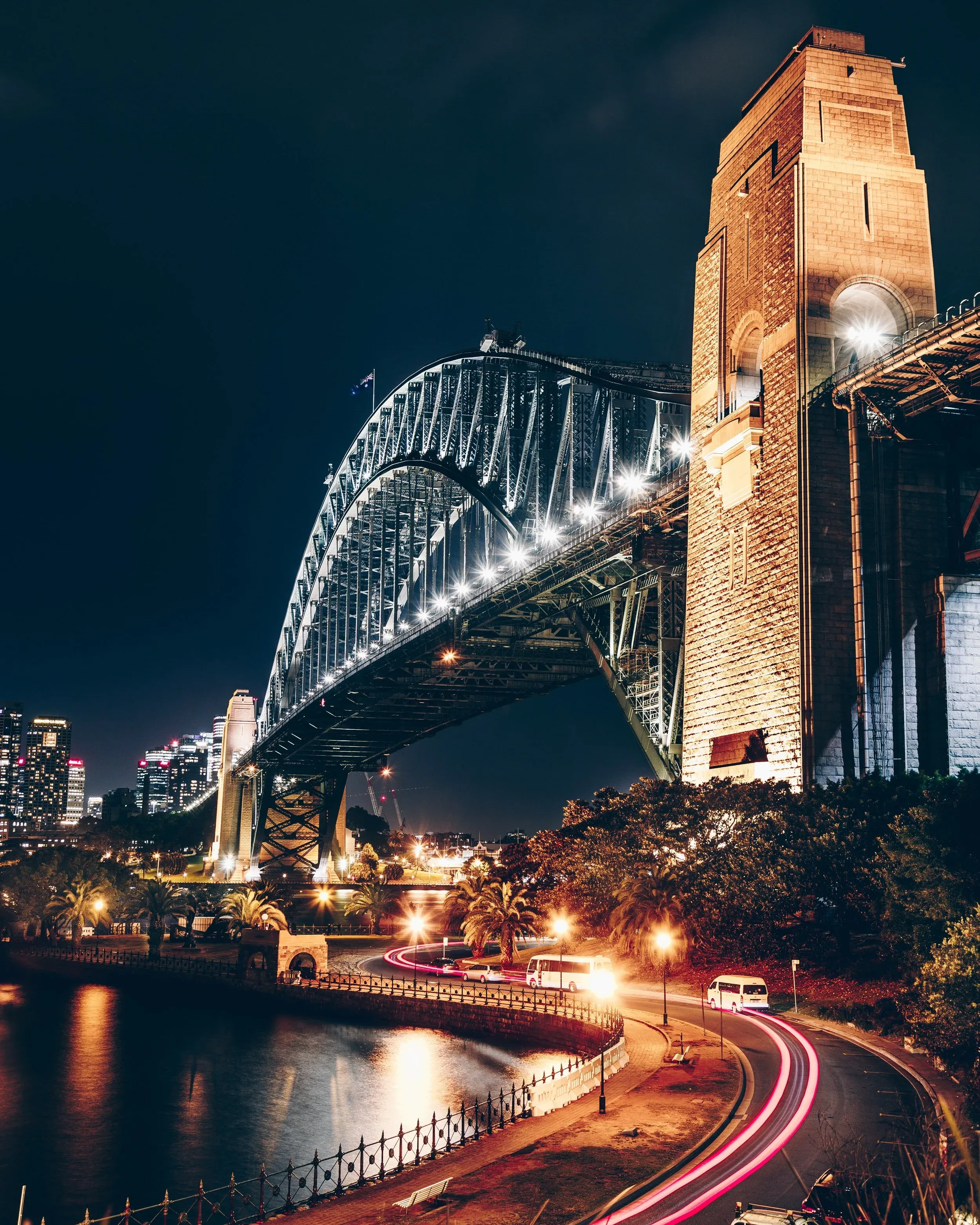 Sydney Harbour Bridge at dusk